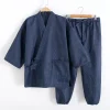 samue ensemble de vêtements de travail traditionnels japonais, veste et pantalon, moines bouddhistes, dahs, vermont, bouddhisme, vêtements de travail de jardinage, 2 pièces
