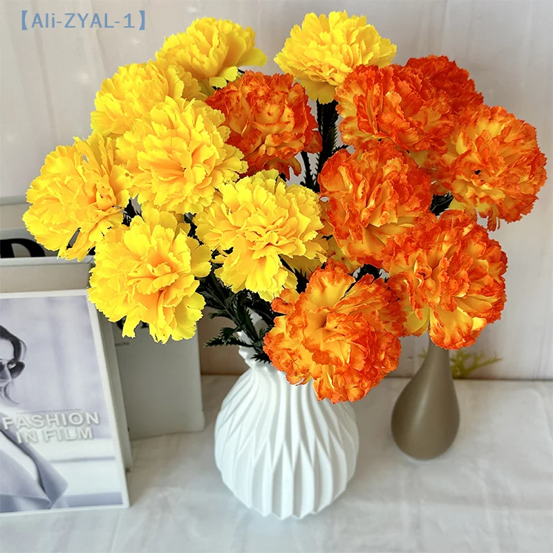 【zyal 1】 chrysanthèmes artificielles fleurs d'automne fleurs de souci orange en soie fausses fleurs de mangue pour mariage automne jour des morts 【zyal 1】 chrysanthèmes artificielles fleurs d'automne fleurs de souci orange en soie fausses fleurs de mangue pour mariage automne jour des morts