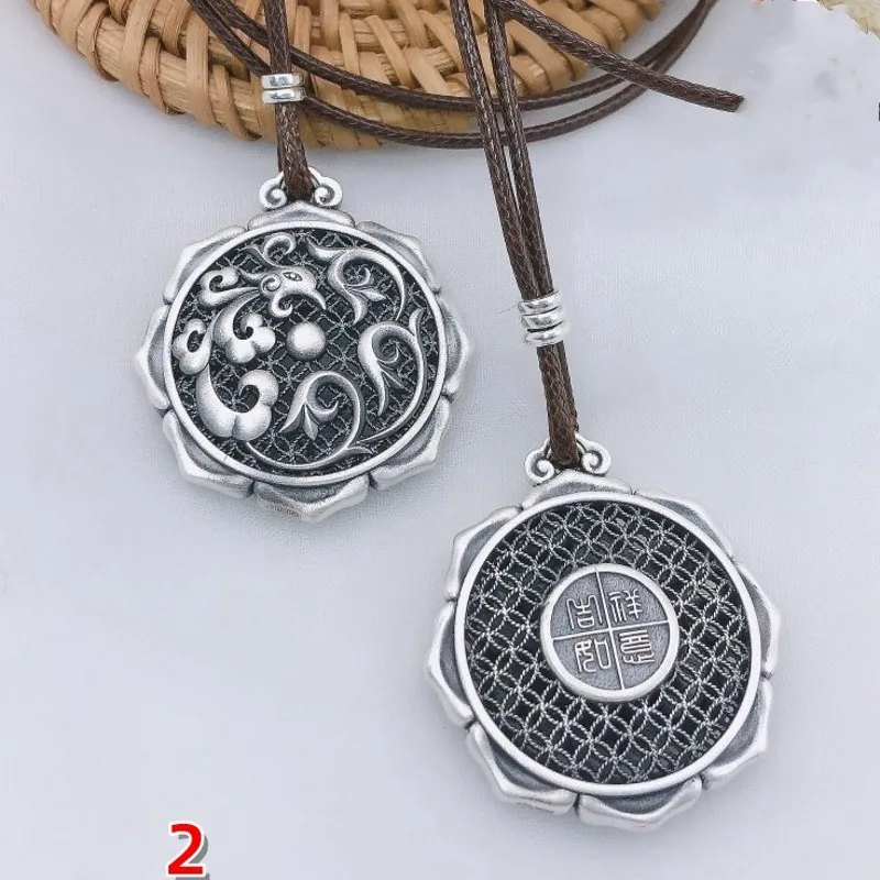 bocai collier pendentif paon de style ethnique pour femme, accessoires de bijoux en argent s925, rétro, phénix, chimsweater, nouveau bocai collier pendentif paon de style ethnique pour femme, accessoires de bijoux en argent s925, rétro, phénix, chimsweater, nouveau