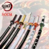 arme de cosplay demon slayer katana, mitsuri shinobu, dieu du feu blanc, tanjiro, jouet en bois, épée, accessoires de personnage d'anime