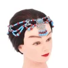 chaîne frontale bohème perles bandeau vintage bandeaux perlé gland femmes tête chaîne gitane tribal dai style hanfu chapeaux
