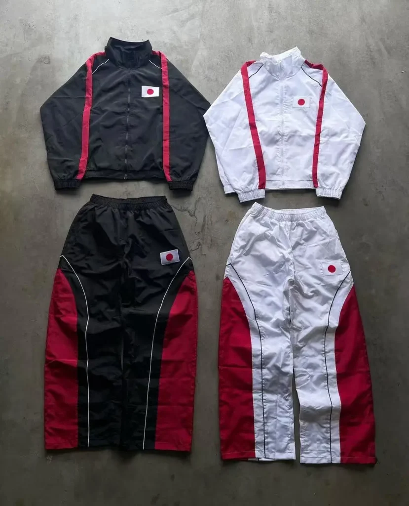 Costume de sport au Design contrasté japonais minimaliste européen et américain, veste Trench-Coat à col montant de Style rétro Harajuku