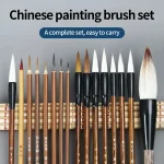 Ensemble de pinceaux de calligraphie chinoise, avec boîte de rangement, peinture Sumi, écriture, pinceau aquarelle d&rsquo;art Kanji, 6/9/12/16 pièces