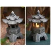 statue de jardin en pierre du vermont, décoration extérieure, lampe solaire chinoise, ornements de cour, lanterne wildoda, 62 tours