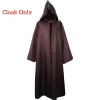 obi wan kenobi – robe de costume pour hommes, tunique de chevalier jedi, uniforme à capuche, ensemble complet, cape de cosplay d'halloween