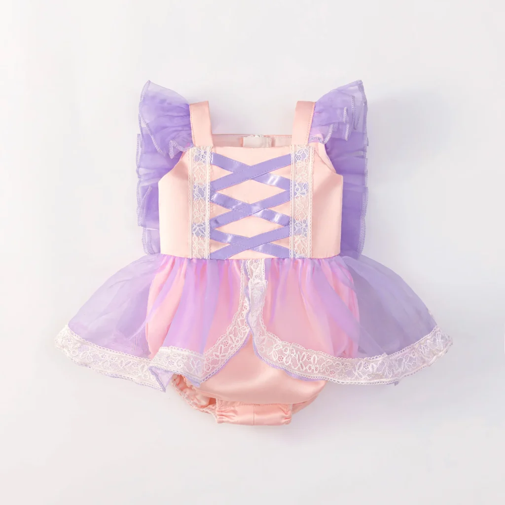 Raiponce-Robe de princesse violette pour bébé fille, combinaison avec nœud, robes de mariée 1er anniversaire, vêtements pour enfants, costume de Noël Raiponce-Robe de princesse violette pour bébé fille, combinaison avec nœud, robes de mariée 1er anniversaire, vêtements pour enfants, costume de Noël