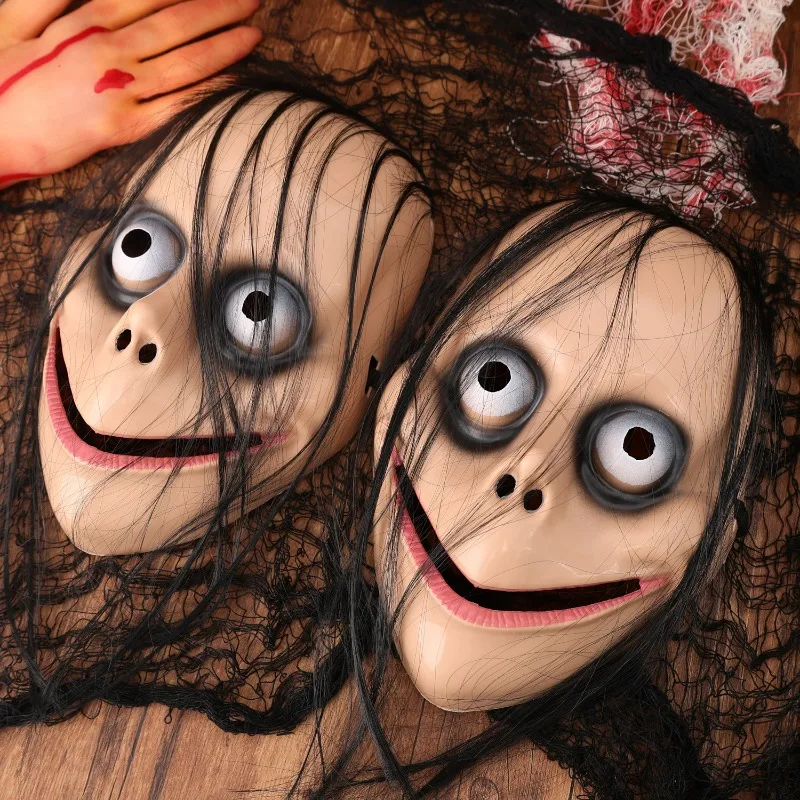 masques faciaux d'horreur pour hommes et femmes, 1/2 pièces, accessoires d'halloween, masque de mascarade de fête, masque de cosplay amusant et effrayant pour cheveux longs masques faciaux d'horreur pour hommes et femmes, 1/2 pièces, accessoires d'halloween, masque de mascarade de fête, masque de cosplay amusant et effrayant pour cheveux longs