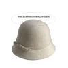 chapeau formel décontracté en feutre hepburnque, casquette panama, style britannique, seau à nœud papillon, style héritière riche pour l'extérieur