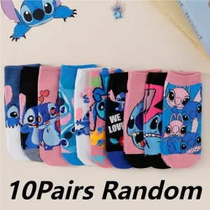 10 paires de chaussettes d&rsquo;été pour hommes, chaussettes basses légères et respirantes imprimées de dessin animé, chaussettes de cheville amusantes pour Couple, nouveauté