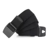 ceinture tressée élastique en nylon réglable, décontractée, design de marque de luxe, boucle en plastique, ceinture de loisirs avec fermeture en plastique