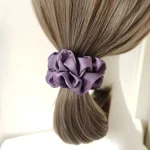Grands chouchous élastiques en soie de mûrier Pure 100%, attaches pour cheveux, cordes à gomme, porte-queue de cheval pour femmes et filles, accessoires pour cheveux
