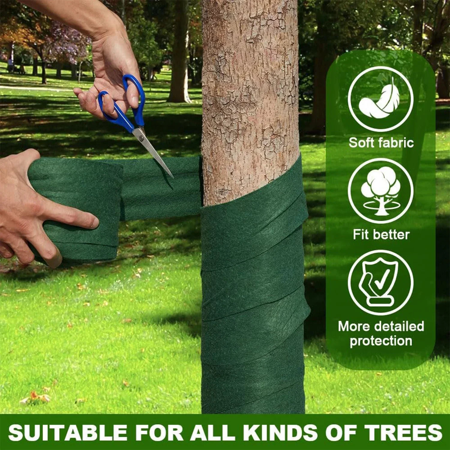 enveloppes de protection d'arbre à 3 couches, emballage de bandage de plantes d'enveloppe de protection résistante à l'hiver, bandage de protection de plantes d'enveloppe de coffre d'arbre enveloppes de protection d'arbre à 3 couches, emballage de bandage de plantes d'enveloppe de protection résistante à l'hiver, bandage de protection de plantes d'enveloppe de coffre d'arbre