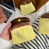 porte monnaie pudding caramel kawaii, mini sac de rangement, sac mignon, porte carte, écouteurs en peluche portable d1c0