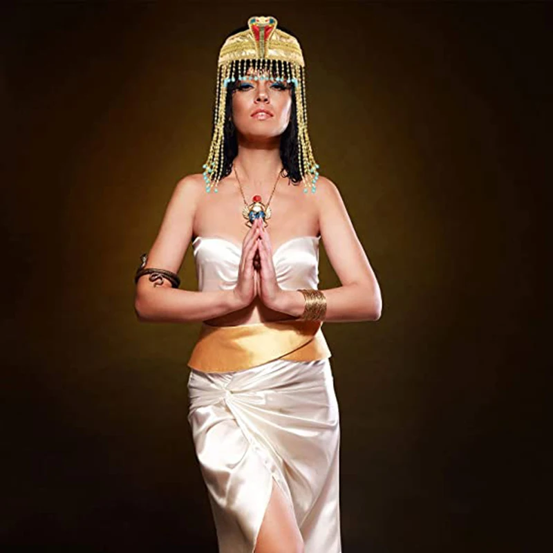 serre tête égyptien pour femmes, couronne serpent, bandeau perlé, costume égyptien pour femmes, accessoire de coiffure perlée serre tête égyptien pour femmes, couronne serpent, bandeau perlé, costume égyptien pour femmes, accessoire de coiffure perlée