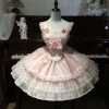 Robe Lolita Cosplay de Style japonais Kawaii pour femmes, Vintage, en dentelle douce, avec nœud, à volants, robes de gâteau, Harajuku Y2k, robe à bandes Slim Robe Lolita Cosplay de Style japonais Kawaii pour femmes, Vintage, en dentelle douce, avec nœud, à volants, robes de gâteau, Harajuku Y2k, robe à bandes Slim