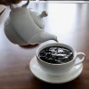 service à thé de l'après midi en céramique blanche, théière, tasse à café, bouilloire, pot filtrant, tasses de petit déjeuner, tasse à thé en fleurs, tasses d'eau, ensembles de service à thé