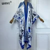 winyi cardigan kimono imprimé style bohème, vêtement de plage, ample, robe de soirée, kaftan