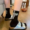 2 paires/1 paire de jolies chaussettes chat tabby 3d avec pattes de chat en bottes et cols de cloche chaussettes longues chaudes d'hiver pour hommes et femmes