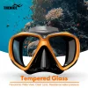 masque de plongée professionnel pour plongée en apnée, imperméable, anti buée, protection du nez, lunettes intégrées avec cadre intégral