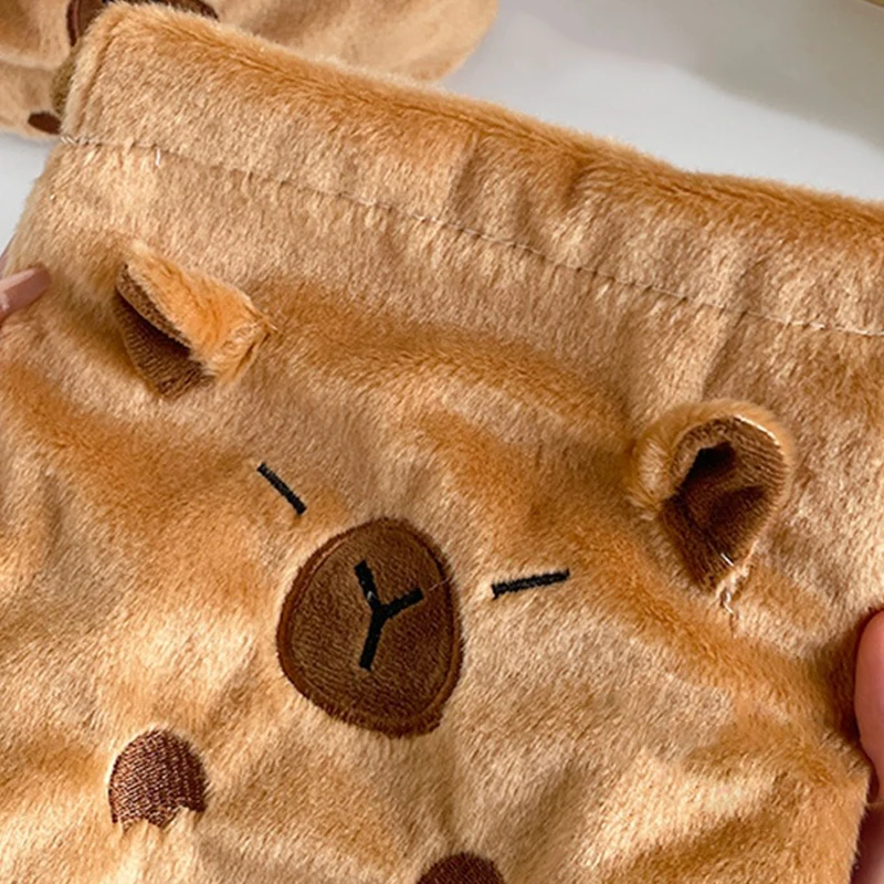 sacs de rangement en peluche de grande capacité, poudres cosmétiques de dessin animé mignon, kawaii, sac de rangement portable wstring de proximité, cadeaux sacs de rangement en peluche de grande capacité, poudres cosmétiques de dessin animé mignon, kawaii, sac de rangement portable wstring de proximité, cadeaux