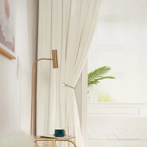 Rideaux doux et occultants pour chambre à coucher, français, japonais, coréen, beige frais, doux pour la peau, velours, délicat, luxueux, maison Rideaux doux et occultants pour chambre à coucher, français, japonais, coréen, beige frais, doux pour la peau, velours, délicat, luxueux, maison