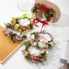 couronne de fleurs pour femmes et filles, bande de sauna pour cuir chevelu vert, pièce de sauna, festival bohème, couronne de cheveux de mariage, accessoires photo, vêtements de sauna