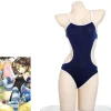 Maillot de bain une pièce pour étudiant japonais, bretelles Spaghetti, justaucorps serré, uniforme de maillot de bain, Lingerie Cosplay