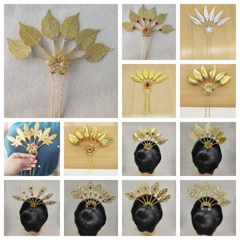 couvre chef de style ancien, coiffure thaïlandaise, couvre chef hanfu ancien, bâtons de cheveux en métal fleur, plume dorée, épingle à cheveux en forme de u pour femmes couvre chef de style ancien, coiffure thaïlandaise, couvre chef hanfu ancien, bâtons de cheveux en métal fleur, plume dorée, épingle à cheveux en forme de u pour femmes