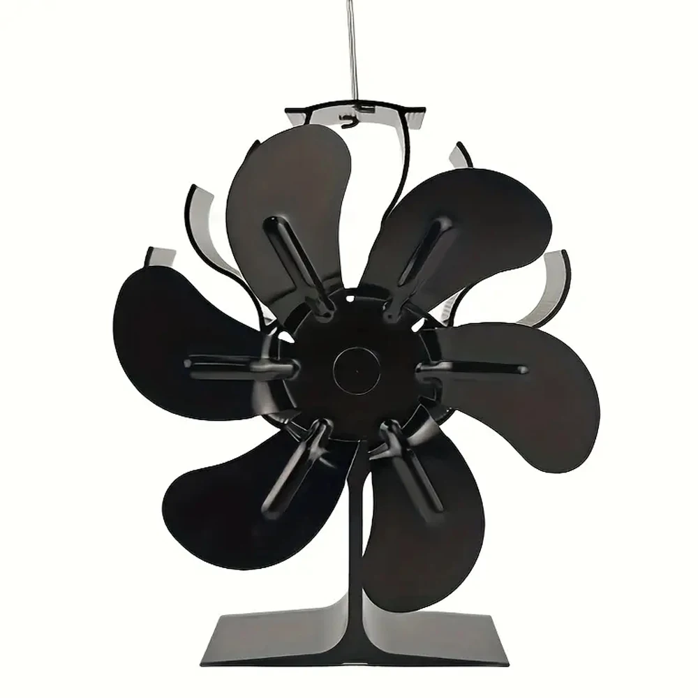 ventilateur de poêle à chaleur eco silencieux noir 6 pales bûche brûleur à bois ventilateur de cheminée distribution de chaleur efficace réchauffeur d'hiver maison ventilateur de poêle à chaleur eco silencieux noir 6 pales bûche brûleur à bois ventilateur de cheminée distribution de chaleur efficace réchauffeur d'hiver maison