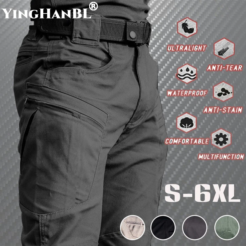 Été décontracté léger armée militaire pantalons longs mâle imperméable séchage rapide cargo camping salopette pantalon tactique respirant Été décontracté léger armée militaire pantalons longs mâle imperméable séchage rapide cargo camping salopette pantalon tactique respirant