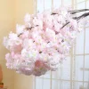 branches de fleurs de cerisier artificielles en soie sakura, 5 pièces, bricolage, décoration murale de fond de mariage, fête, maison, salon