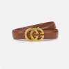 1 pièce de ceinture gg de couleur unie à la mode avec une boucle en métal décontractée, adaptée aux jupes, costumes, jeans, ceinture accessoire de vêtements polyvalente