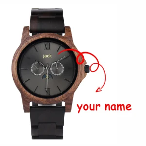 DODO DEER montre en bois simple pour hommes, à la mode et pratique, peut être personnalisée pour les cadeaux quotidiens, livraison directe