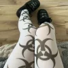Y2k blanc Sexy sous-culture Graffiti Punk imprimé chaussettes longues sur les cuisses hautes Y2K Cosplay chaussettes mignonnes Kawaii Y2k blanc Sexy sous-culture Graffiti Punk imprimé chaussettes longues sur les cuisses hautes Y2K Cosplay chaussettes mignonnes Kawaii