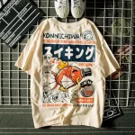 Vêtements d’été Harajuku Style japonais T-shirt à manches courtes hommes marée marque rue lâche Couple hauts vêtements femmes vêtements Vêtements d’été Harajuku Style japonais T-shirt à manches courtes hommes marée marque rue lâche Couple hauts vêtements femmes vêtements
