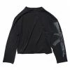 harajuku années 90 streetwear gothique bébé t shirt avec motif imprimé pistolet t shirt à manches longues emo fille coupe ajustée y2k kawaii haut tendance