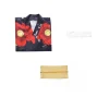 costumes de cosplay anime tamayo demon slayer, kimono violet, noir, cheveux longs, ceinture beige, halloween expo