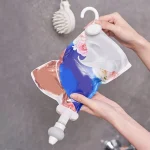 Presse-agrumes de contrôle de liquide en sac en Silicone, à l&rsquo;envers, pochette de distribution de shampoing de Style japonais, économie de travail