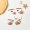 5 paires de chaussettes à la cheville en forme d'ours en peluche, chaussettes courtes confortables et mignonnes, bas et bonneterie pour femmes