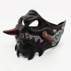 japonais samouraï oni démon masker halloween démon samouraï cosplay horreur prajna tueur dikker plastique maskers feestkostuum