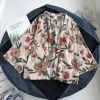 cache maillot en mousseline de soie pour femmes, chemises à fleurs, chemisiers bohème, écharpes, vêtements de plage, robe kimono, maillot de bain, été