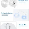 ventilateur pliable usb avec 4 vitesses et synchronisation, mini ventilateur à piles pour chambre à coucher, intérieur ou extérieur, ventilateur de table