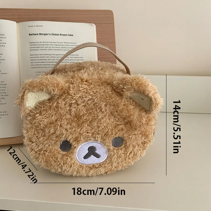 Étui de maquillage en peluche, sac à cosmétiques ours décontracté, pochette de rangement de bijoux pour femmes, organisateur de sacs à main pour filles, cadeau, offres spéciales Étui de maquillage en peluche, sac à cosmétiques ours décontracté, pochette de rangement de bijoux pour femmes, organisateur de sacs à main pour filles, cadeau, offres spéciales