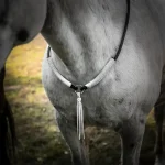 Anneau de cou de cheval en nylon fait à la main – Pendentif décoratif tissé, sûr et confortable pour tous les chevaux