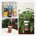 Sac en toile de protection de l’environnement, ensemble de tasses à cliquets universels, sac à thé au lait décontracté, porte-gobelet, accessoires de tasse Sac en toile de protection de l’environnement, ensemble de tasses à cliquets universels, sac à thé au lait décontracté, porte-gobelet, accessoires de tasse