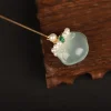Épingle à cheveux en jade fleur, outil de conception de coiffure, épingle à cheveux de style ancien, couvre chef de style chinois, couvre chef ancien, bâtons de cheveux hanfu