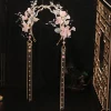 bandeau à fleurs rose, accessoires pour cheveux hanfu chinois, diadèmes longs à pampilles, bandeau féerique pour le front, bijoux pour cheveux, couronne de perles vintage