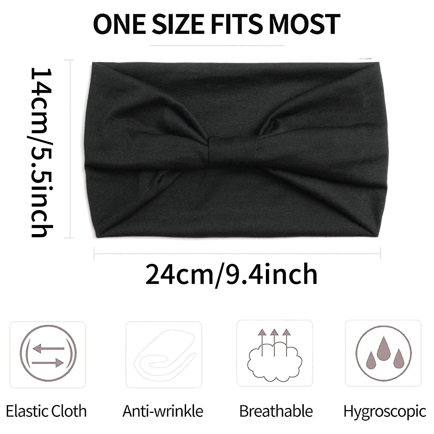 bandeau de sport bohème européen et américain pour femmes, large, élastique, accessoires pour cheveux de course, couvre chef bandeau de sport bohème européen et américain pour femmes, large, élastique, accessoires pour cheveux de course, couvre chef