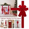 【T】 grand ruban à nœud rouge, décoration de porte d&rsquo;entrée de noël, nœud suspendu pour fête de mariage, nœud de porte traditionnel prêt à l’emploi, décor du nouvel an