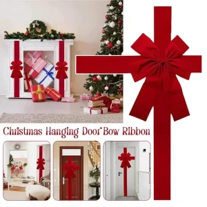 【T】 grand ruban à nœud rouge, décoration de porte d’entrée de noël, nœud suspendu pour fête de mariage, nœud de porte traditionnel prêt à l’emploi, décor du nouvel an 【T】 grand ruban à nœud rouge, décoration de porte d’entrée de noël, nœud suspendu pour fête de mariage, nœud de porte traditionnel prêt à l’emploi, décor du nouvel an